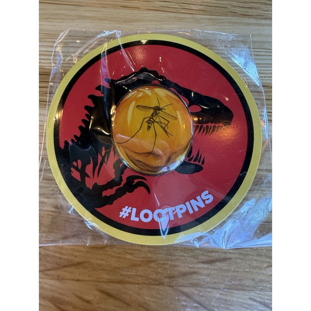 LootCrate LootPins 2021 Jurassic Park Mosquito in Amber Collectible Pin New